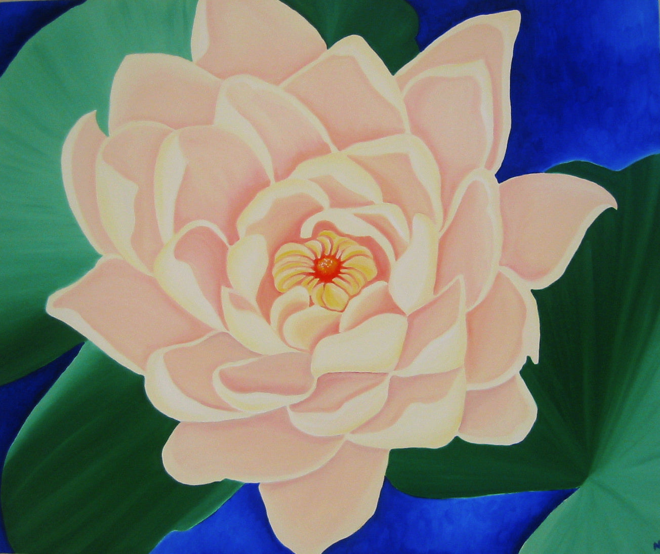 Water Lily #1: ORIGINAL Oil Painting on Gallery Wrapped Canvas