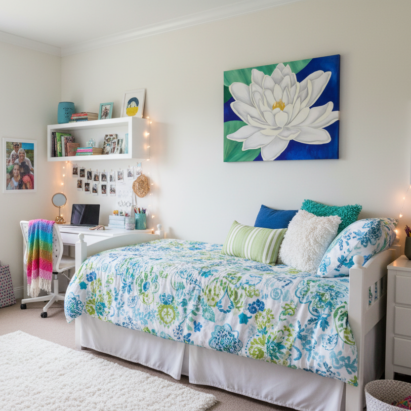 Water Lily #2: Dorm Decor Wall Art Print on Gallery Wrapped Canvas