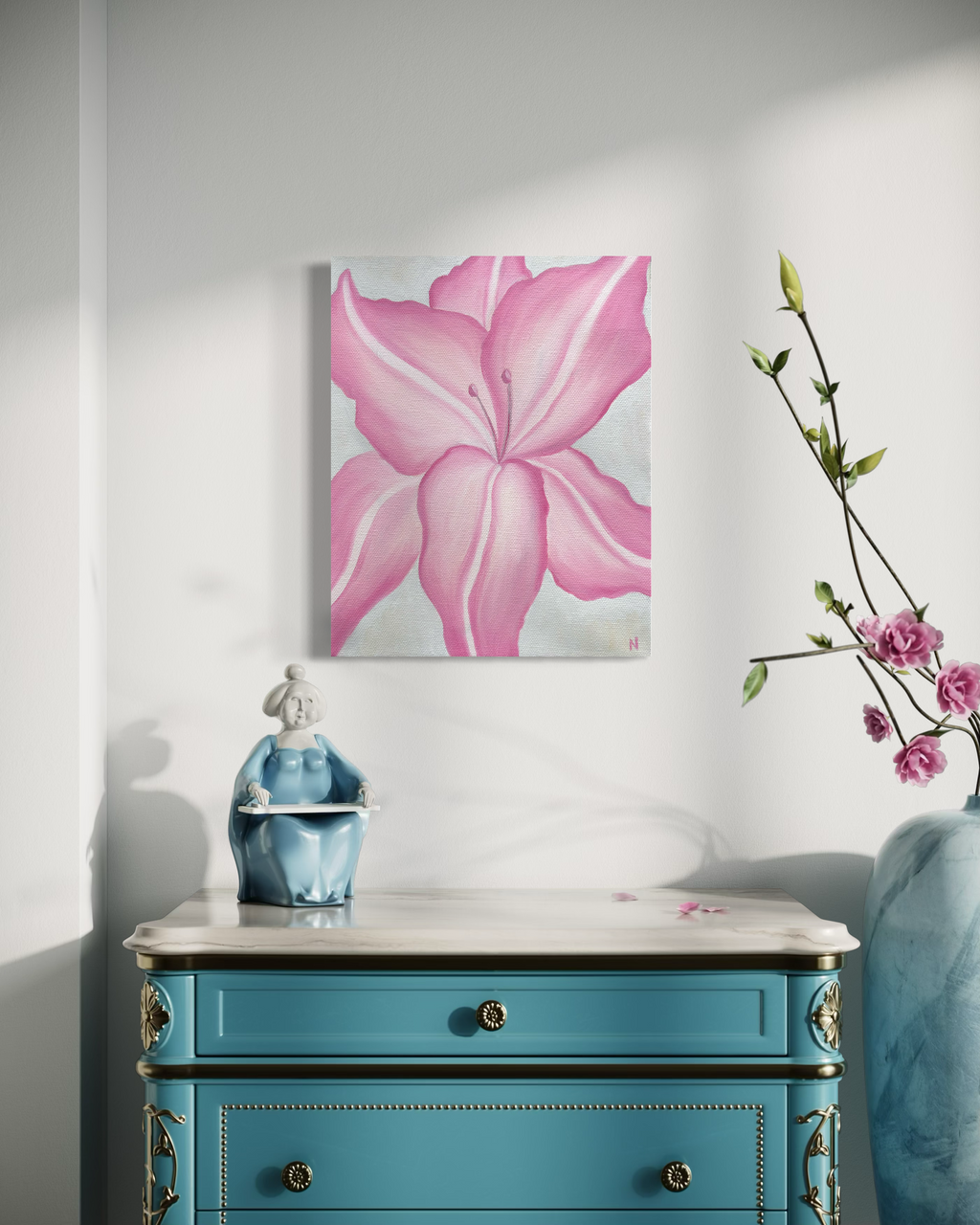 Blush Bloom PRINT on Gallery Wrapped Canvas