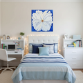 White Fire: Dorm Decor Wall Art Print on Gallery Wrapped Canvas