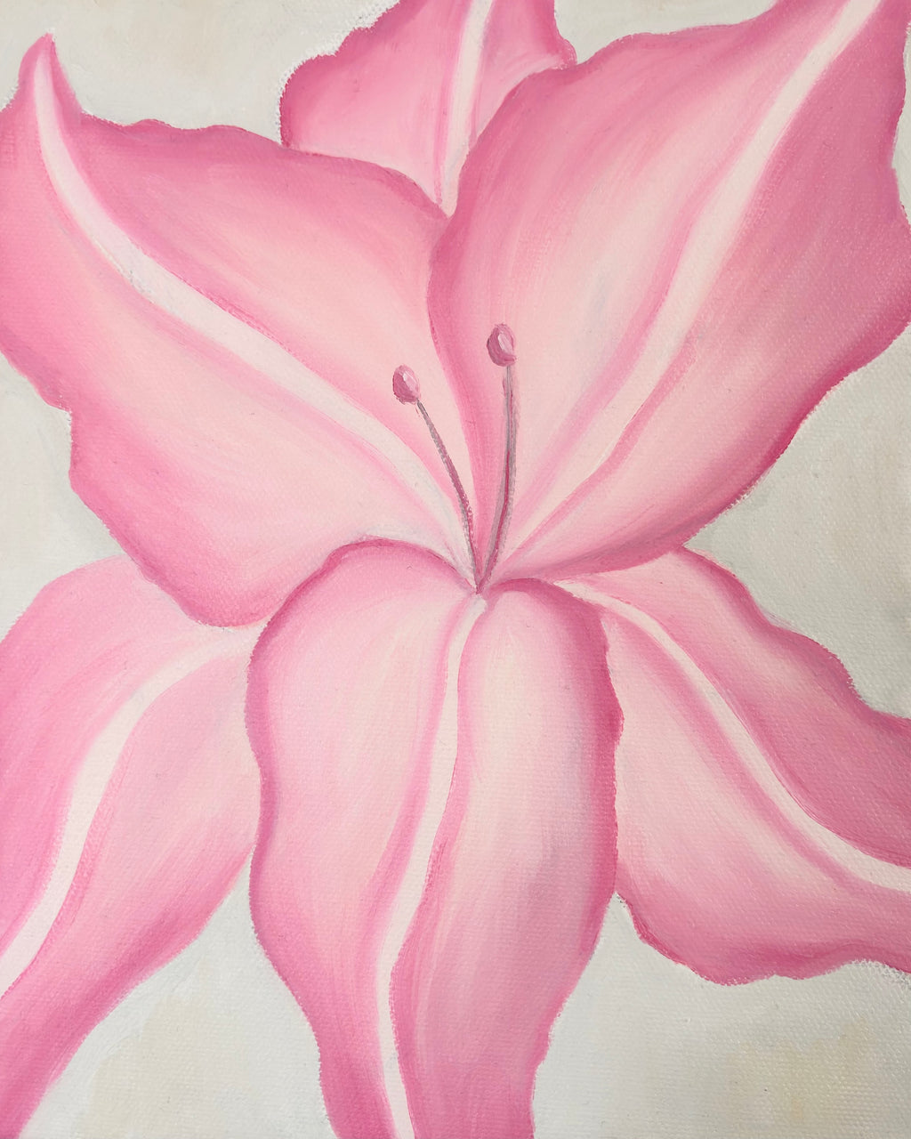 Blush Bloom: Dorm Decor Wall Art Print on Gallery Wrapped Canvas